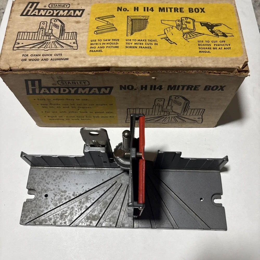 VTG Stanley Handyman #H114 Mitre Box Original Box Great Condition Made In 🇺🇸